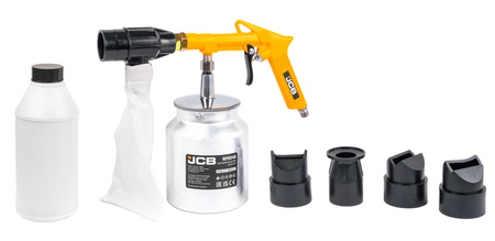 Pistolet pneumatyczny do piaskowania piaskarka zbiornik 1L ścierniwo JCB