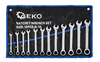 Klucze płasko oczkowe z grzechotką zestaw 8-19mm 12EL Geko