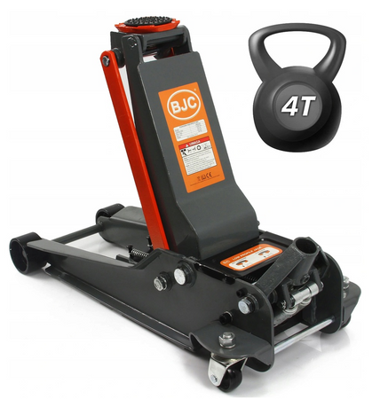 Podnośnik niskoprofilowy samochodowy 95-550 mm + guma lewarek żaba 4T BJC