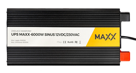 Przetwornica prądu napięcia UPS sinus 12v 230v MAXX 3000/6000W LCD PILOT 4SUN