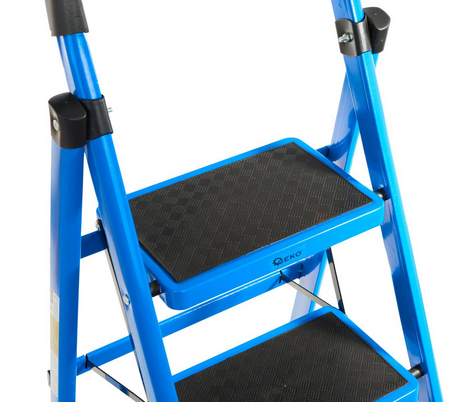 Drabina rozkładana trzystopniowa drabinka podest składana wzmacniania 117 cm GEKO