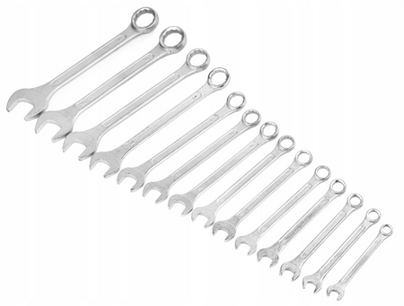 Zestaw kluczy płasko oczkowych klucze płaskie oczkowe CRV 10-32 mm 14 szt FORSLINE