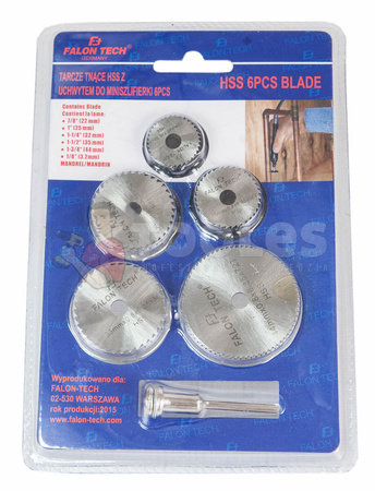 Tarcze do cięcia drewna (zestaw do miniszlifierki) 6el FALON-TECH