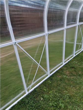 Szklarnia ogrodowa poliwęglan premium plus 250x400 10m2 kolor biały PTF