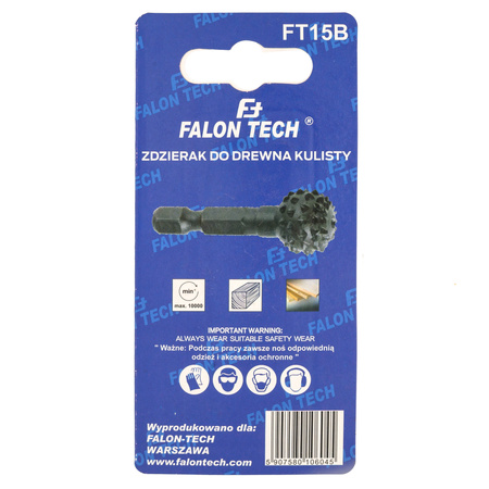 Zdzierak kulisty frez tarnik do drewna 15mm FALON-TECH