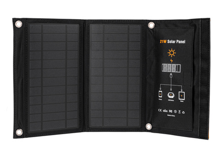 Przenośny panel solarny TRAVEL SOLAR 21W USB SKŁADANY VOLT POLSKA