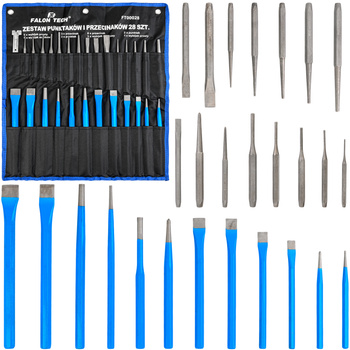Zestaw Punktaków Wybijaków i Przecinaków 28 el FALON-TECH