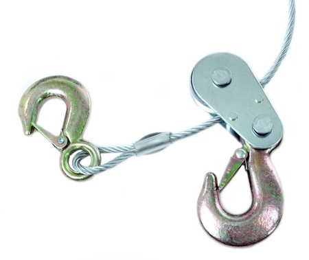 Wyciągarka wciągarka linowa uciąg 4 tony podwójne zębatki hak SILVER