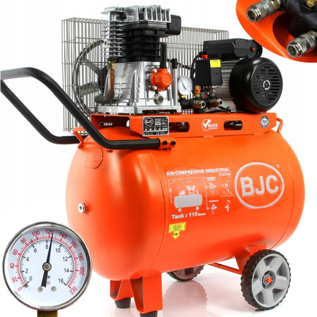 Kompresor olejowy 2-tłokowy ze zbiornikiem o pojemności 115l BJC