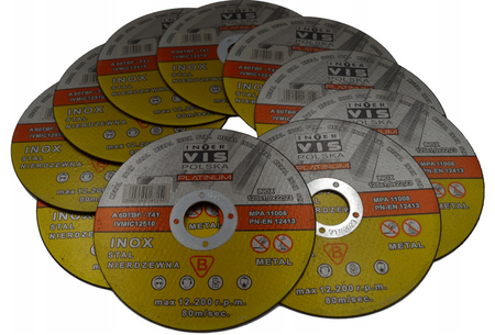 Tarcza do cięcia metalu stali INOX125x1,0x22,23mm INTER-VIS
