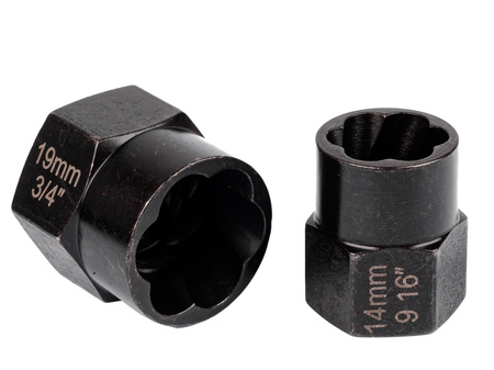 Nasadki wykrętaki do zniszczonych śrub nakrętek 15SZT. GEKO