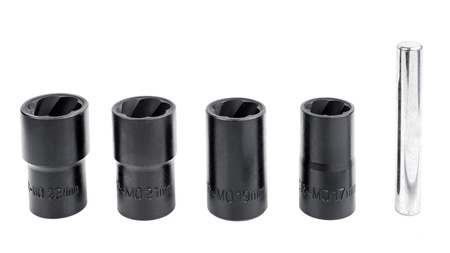 Wykrętaki do śrub nakrętek zerwanych gwintów zestaw 17-22mm 1/2" 5el FALON-TECH