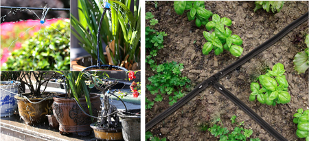 2w1 zestaw do nawadniania irygacji 96 elementów + wąż 20m (czerwony) TOOLES