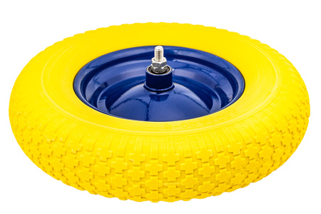 Koło kółko do taczki wózka bezdętkowe pełne z osią 3.5-8 GEKO