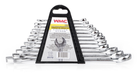 Zestaw kluczy płasko-oczkowych 6-22mm 12 sztuk WMC