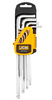 Zestaw klucze imbusowe crv imbusy długie torx z otworem T10H - T50H 9el JCB