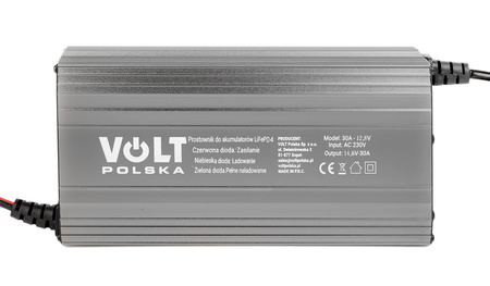 Prostownik ładowarka do ładowania akumulatora litowego LiFePo4 12V 30A 12.8V 14.6V VOLT POLSKA