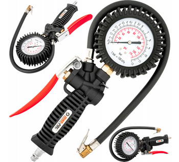 Pistolet do pompowania kół z manometrem 12 bar MAR-POL