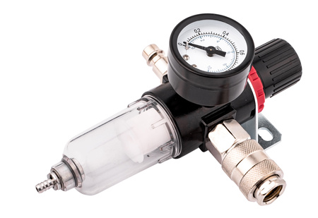 Reduktor ciśnienia filtr powietrza odwadniacz 1/4" + manometr złączki FALON-TECH