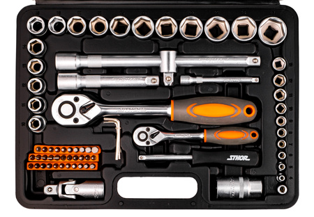 Klucze nasadowe 1/4" 1/2" 72 elementy STHOR 58705 YATO