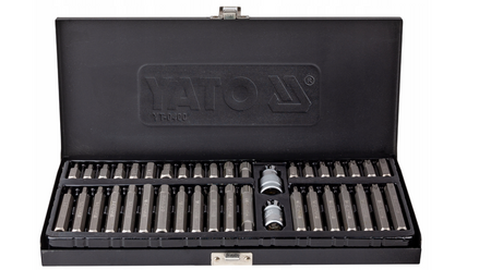 Zestaw Klucze Nasadowe 94el + Bity Torx Hex SPLINE 40el YATO