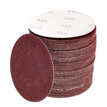 Papier ścierny na rzep krążek dysk 125mm P40 100szt SILVER
