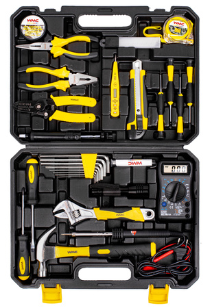 Zestaw narzędziowy dla elektryka klucze miernik prądu 34el. WMC