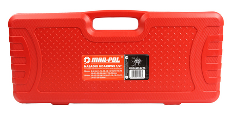 Zestaw nasadek 1/2" nasadki udarowe 8-32 mm walizka 35 elementów MAR-POL