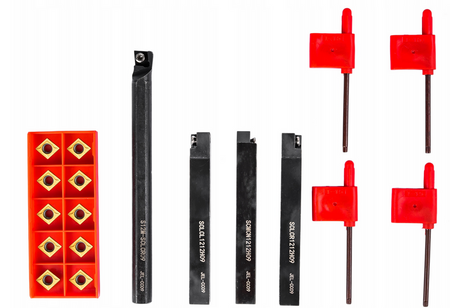 Zestaw noży tokarskich składanych nóż tokarski płytki 12 x 12 mm 18 szt. FALON-TECH