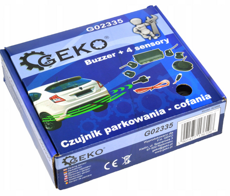 Czujniki 4x czujnik parkowania cofania parktronic buzzer GEKO