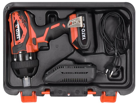 Klucz udarowy akumulatorowy 18v 1/2 2,0Ah nasadki 18V YT-82804 YATO