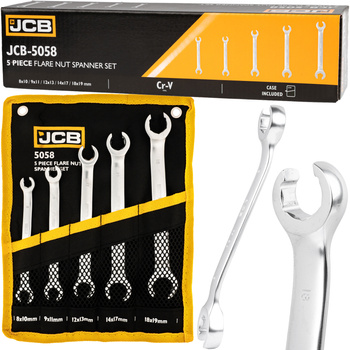 Klucze otwarte oczkowe zestaw do przewodów hamulcowych CR-V 5el 8-19mm JCB