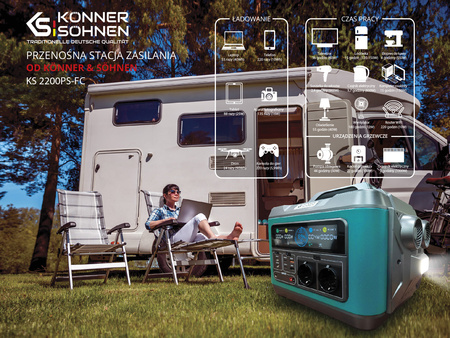 Przenośny powerbank stacja ładowania 100Ah KS 2200PS-FC Könner & Söhnen KS