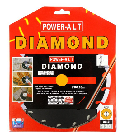 Tarcza diamentowa do betonu 230x10x22.2 mm SILVER