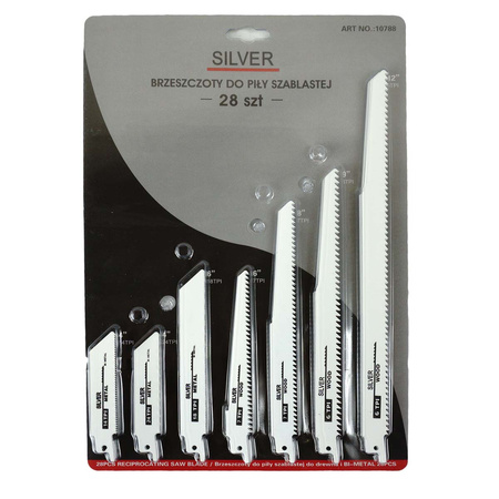 Brzeszczot nożyki do piły szablastej (zestaw 28szt) SILVER