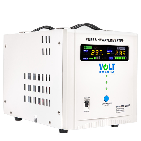 Zestaw zasilania awaryjnego - Zasilacz awaryjny sinuspro-2000E 12v + akumulator 100Ah VOLT POLSKA