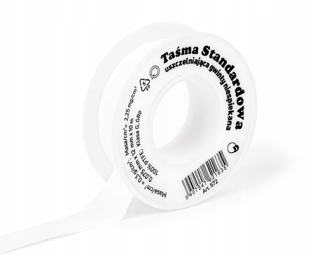 Taśma teflonowa uszczelniająca nawadniania PTFE do gwintów 12mm 10m DIAMOND