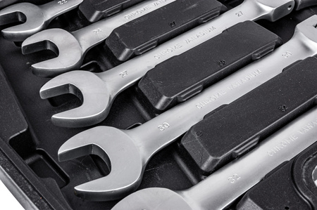 Klucze Płasko Oczkowe z Grzechotką Łamaną 8-32mm 13el SILVER