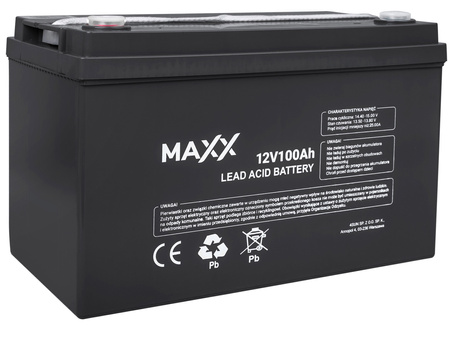 Akumulator bezobsługowy lead acid vrla do zasilacz awaryjny ups 12V 100Ah MAXX