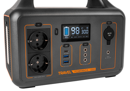 Przenośna stacja zasilania travel POWERBOX OPTI 1200W 230Wh 20,8Ah VOLT POLSKA