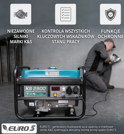 Agregat prądotwórczy generator przenośny jednofazowy benzyna KS 2900 Könner & Söhnen KS
