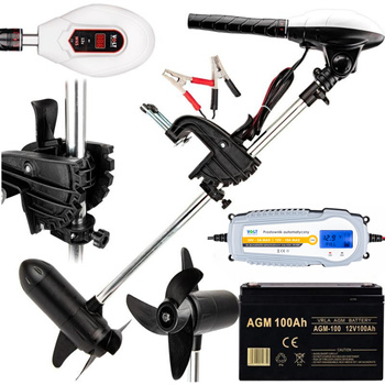 Silnik zaburtowy elektryczny 770W 70LBS z akumulatorem 100AH i prostownikiem 10A VOLT POLSKA