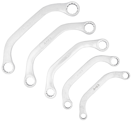 Klucze oczkowe odgięte do alternatorów 10-19 mm Typ C 5 szt. MAR-POL