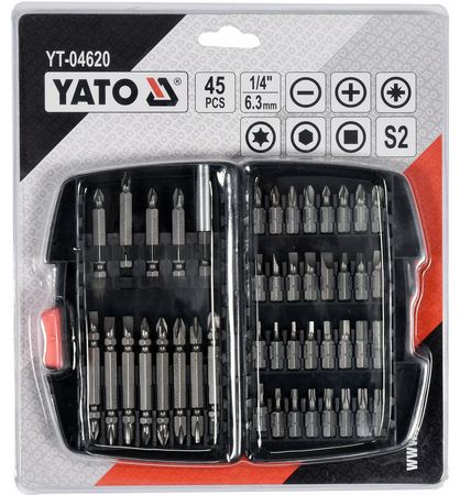 Bity zestaw końcówek śrubokrętowych tox ph pz 45el YATO