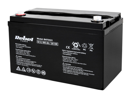 Akumulator bezobsługowy żelowy do ups 12V 100Ah REBEL POWER