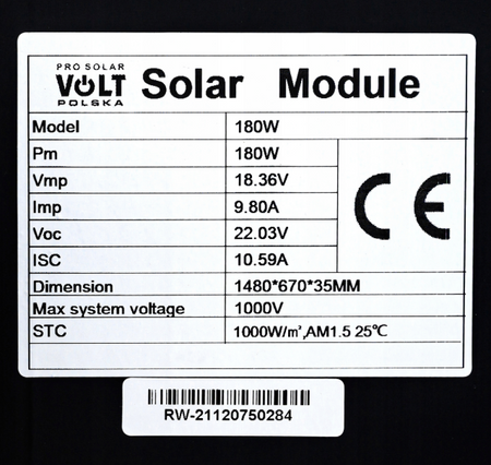 Zestaw panel solarny 180w 12V inwerter przetwornica sinuspro ultra mppt 2000W akumulator 100Ah VOLT POLSKA