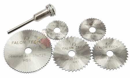 Tarcze do cięcia drewna (zestaw do miniszlifierki) 6el FALON-TECH