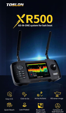 Autopilot x-pilot do łodzi zanętowych gps autopilot echosonda XR500 TOSLON
