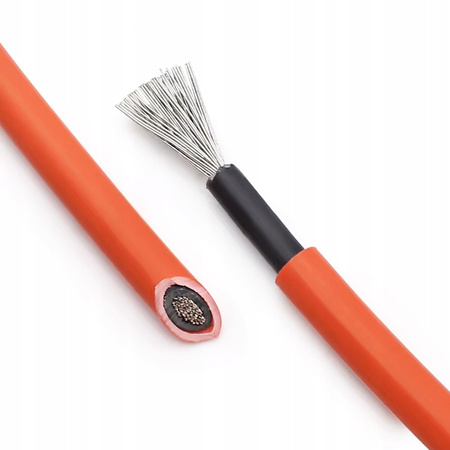 Kabel przewód solarny 6mm2 czerwony UV odporny H1Z2Z2-K do fotowoltaiki 4SUN