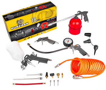 Zestaw lakierniczy pistolet do malowania i pompowania 18el MAR-POL